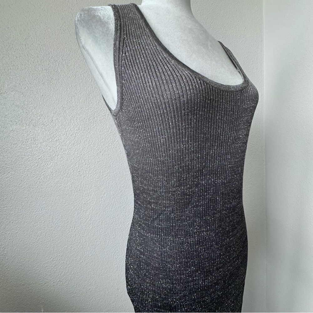 Michael Mims Kathy Cole Black Metallic Dress Body Con Vintage SZ L - Picture 10 of 15
